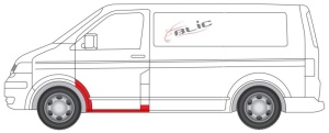 Prag auto Fata Stanga (cu captuseala de protectie fata) potrivit VW MULTIVAN T5, TRANSPORTER T5 -04.15 - Img 2