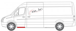 Prag auto Stanga (reparatie) potrivit MERCEDES SPRINTER 3,5-T (B906), SPRINTER 3-T (B906), SPRINTER 4,6-T (B906), SPRINTER 5-T (B906); VW CRAFTER 30-35, CRAFTER 30-50 - Img 2