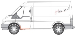 Prag Stanga Fata potrivit FORD TRANSIT V, TRANSIT V FL 2000-2013 - (cu o parte externa a unui post; partea interioara) - Img 3