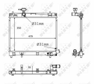 Radiator motor (Automat/Manual) potrivit SUBARU TREZIA; TOYOTA VERSO S, YARIS, YARIS/HATCHBACK 1.3/1.33 - Img 3