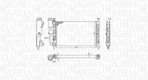 Radiator motor (Manual) potrivit FIAT FIORINO, FIORINO/MINIVAN; INNOCENTI ELBA 1.1-1.6 - Img 2