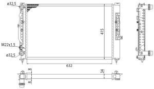 Radiator motor (Manual) potrivit SKODA SUPERB I; VW PASSAT B3/B4, PASSAT B5.5 1.8-4.0 - Img 1