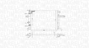 Radiator motor potrivit OPEL ASTRA G, ASTRA G/KOMBI, ZAFIRA A 1.4-2.2 - Img 2