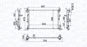 Radiator racire motor potrivit FIAT TIPO 1.3D/1.4 10.15- - Img 3