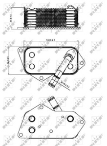 Radiator ulei potrivit BMW 1 (E81), 1 (E82), 1 (E87), 1 (E88), 1 (F20), 1 (F21), 2 (F22, F87), 2 (F23), 3 (E90), 3 (E91), 3 (E92), 3 (E93), 3 (F30, F80), 3 (F31) 1.6-3.0H 09.04-06.21 - Img 2