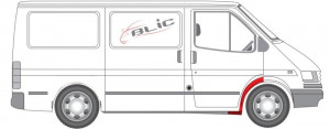 Segment aripa Dreapta (partea din spate) potrivit FORD TRANSIT, TRANSIT TOURNEO 01.91-12.00 - Img 2
