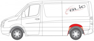 Segment aripa Spate Stanga (extern, capac de protectie spate) potrivit MERCEDES SPRINTER 3,5-T (B906), SPRINTER 3-T (B906), SPRINTER 3-T (B910), SPRINTER 4,6-T (B906) - Img 2