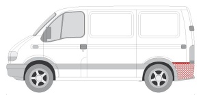 Segment aripa Spate Stanga potrivit NISSAN INTERSTAR; OPEL MOVANO A; RENAULT MASTER II, MASTER PRO pana in 2010 - (la volan) - Img 2