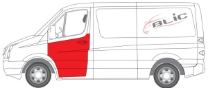 Segment reparatie usa Fata Stanga potrivit MERCEDES SPRINTER 3,5-T (B906), SPRINTER 3-T (B906), SPRINTER 4,6-T (B906), SPRINTER 5-T (B906); VW CRAFTER 30-35 dupa 2006 - (strat, la fereastra) - Img 2