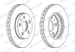 Set discuri frana (2 buc.) Fata Dreapta/Stanga potrivit CHEVROLET MALIBU; OPEL INSIGNIA A, INSIGNIA A COUNTRY; SAAB 9-5 1.4-2.8 07.08- - Img 3