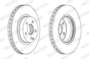Set discuri frana (2 buc.) Fata Dreapta/Stanga potrivit MERCEDES CLS (C219) E T-MODEL (S211) E (VF211) E (W211); SAAB 9-3 2.0-5.5 10.99-12.10 - Img 3