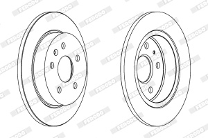 Set discuri frana (2 buc.) Spate Dreapta/Stanga potrivit CHEVROLET MALIBU; OPEL INSIGNIA A, INSIGNIA A COUNTRY; SAAB 9-5 1.4-2.8 07.08- - Img 3