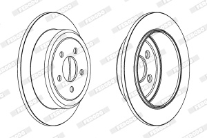 Set discuri frana (2 buc.) Spate Dreapta/Stanga potrivit DODGE NITRO, RAM 1500, RAM 2500; JEEP CHEROKEE, GRANDEER 2.8-8.0 10.83- - Img 3