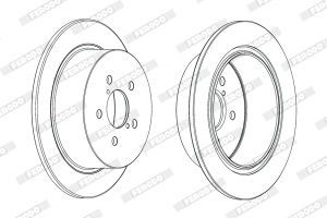 Set discuri frana (2 buc.) Spate Dreapta/Stanga potrivit SUBARU LEGACY IV, OUTBACK 2.0-3.0 09.03-12.09 - Img 3