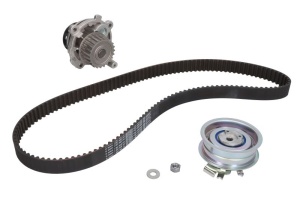 Set pompa apa + curea dintata potrivit AUDI A3, A4 B5, A4 B6, A4 B7; SEAT ALTEA, ALTEA XL, CORDOBA, CORDOBA VARIO, EXEO, EXEO ST, IBIZA II, LEON, TOLEDO II, TOLEDO III 1.6-2.0 11.94-05.15 - Img 1