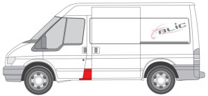 Stalp usa Stanga potrivit FORD TRANSIT 2000-2014 - (acoperire, element de reparatie, inaltime 320 mm) - Img 2