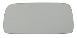 Sticla oglinda exterioara Stanga potrivit VW POLO, POLO III, POLO III CLASSIC, POLO/HATCHBACK, POLO/combi 1994-2002 pana in 2002 - (plat)