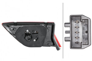 Stop lampa spate Stanga (partea de sus/partea interioara, LED) potrivit VW TIGUAN 09.07- - Img 4