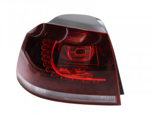 Stop lampa spate stanga potrivit VW GOLF 6 VI Hatchback 2008-2013 - exterior culoare semnalizator alb, culoare sticla rosu