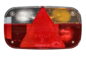 Stop spate dreapta (12V, cu intermitent, lumina de marșarier, cu stop, lumina de parcare, reflector triunghiular conector: Bayonet 5PIN) - Img 1