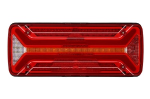 Stop spate dreapta ECOLED II (LED, 10/30V, cu intermitent, cu far de ceata, marsarier, cu stop, lumina de parcare, reflector triunghiular, indicator dinamic, conector: AMP 7PIN Bayonet) - Img 1