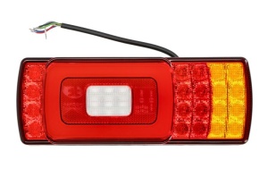 Stop spate stanga/dreapta ECOFAB (LED, 10/12/24/30V, cu intermitent, cu far de ceață, lumina de marșarier, cu stop, lumină de parcare, reflector, lungime cablu: 0,3m, fixare orizontala/fixare verticala, 330x125x35) - Img 1