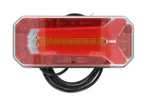 Stop spate stanga/dreapta (LED, 12/24V, cu intermitent, cu lumini ceata, cu stop, lumina de parcare, reflector, lungime cablu: 0,2m) - Img 1