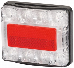 Stop spate stanga/dreapta (LED, 12/24V, cu intermitent, cu stop, lumina de parcare, cu iluminare placuta) - Img 1