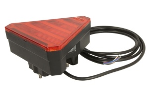 Stop spate stanga (LED, 12/24V, cu intermitent, cu far ceață, lumina de marșarier, cu stop, lumină de parcare, cu iluminare placuta, reflector triunghiular, lungime cablu: 0,2m, 163x143x75mm) - Img 3