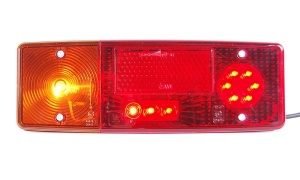 Stop spate stanga (LED/P21W, 12/24V, cu intermitent, cu lumina stop, lumini parcare, cu lumina placuta inmatriculare, reflector, lungimea cablu : 0,2m) - Img 2