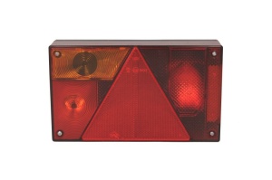 Stop spate stanga MULTIPOINT I (12/24V, cu intermitent, cu lumina de ceata, cu stop, lumina de parcare, cu iluminare placuta, reflector triunghiular; fara bec) - Img 1