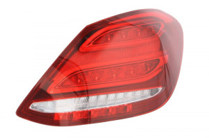 Stop tripla lampa spate dreapta potrivit MERCEDES Clasa C LIMUZINA 2013-2018 - (LED, Semnalizator galben, culoare sticla transparent)