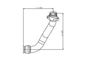 Teava esapament (diametru:50mm, lungime:525mm) potrivit MERCEDES ACTROS EURO 3 - Img 2