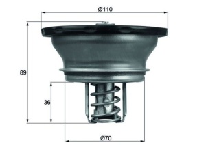 Termostat lichid racire (76°C, cu garnitura) potrivit VOLVO 8300, 9300, 9400, B9, FH, FM, FM9 D13A400-G9A300 12.01- - Img 3