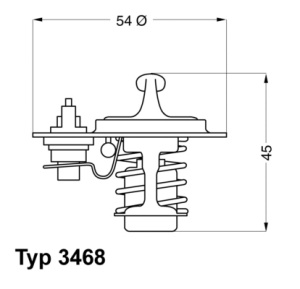 Termostat lichid racire (80; 88°C) potrivit KIA RETONA, SPORTAGE; MAZDA 626 III, 626 IV, B-SERIE, E; OPEL ASTRA F, ASTRA F/KOMBI, CORSA A, CORSA A TR, CORSA A/HATCHBACK 1.5D-2.2D 01.84-12.03 - Img 2