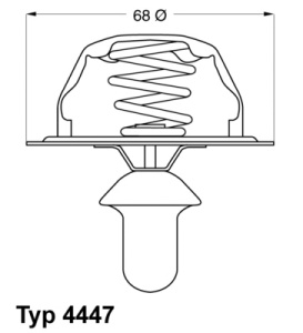 Termostat lichid racire (85°C, in carcasa) potrivit CITROEN XANTIA, XM; PEUGEOT 406, 605 2.1D 05.89-10.04 - Img 2