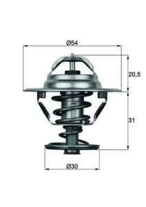 Termostat lichid racire (88°C) potrivit HYUNDAI TUCSON; LAND ROVER DEFENDER, DISCOVERY I; SAAB 900 II, 9000, 9-3, 9-5; VOLVO F10, F6, FL4 2.0-9.6D 03.75-01.12 - Img 1