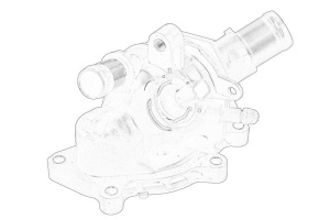 Termostat lichid racire (in carcasa, cu garnitura; cu senzor) potrivit DACIA DOKKER, DOKKER/MINIVAN, DUSTER, LODGY; NISSAN JUKE, QASHQAI II, QASHQAI III, TOWNSTAR, TOWNSTAR/MINIVAN 1.0/1.3/1.3H 01.18- - Img 2