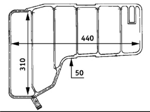 Vas expansiune lichid racire potrivit MERCEDES ACTROS, MK, NG, SK 10.85-10.02 - Img 1