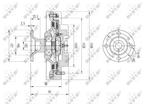 Ventilator potrivit TOYOTA DYNA 150, HIACE IV, HILUX V, HILUX VI 2.4D/3.0D 09.88-04.05 - Img 4
