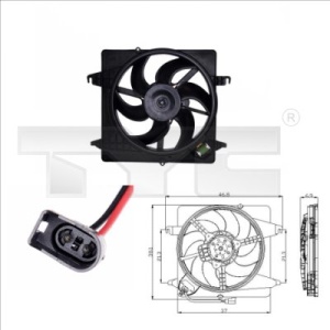 Ventilator radiator (cu carcasa) potrivit FORD KA, STREET KA 1.3/1.6 09.96-11.08 - Img 3