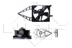 Ventilator radiator (cu carcasa) potrivit OPEL ASTRA F, ASTRA F CLASSIC, ASTRA F/KOMBI, COMBO/MINIVAN, CORSA B, CORSA B/HATCHBACK 1.2-1.8 09.91-01.05 - Img 3