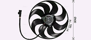 Ventilator radiator potrivit DS DS 4 II, DS 7; CITROEN BERLINGO, BERLINGO MULTISPACE, BERLINGO/MINIVAN, C5 AIRCROSS; OPEL ASTRA L, COMBO E TOUR / LIFE, COMBO/MINIVAN 1.2-Electric 04.08- - Img 2
