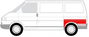 Aripa spate Stanga potrivit VW TRANSPORTER T4 Autobuz 1990-2003 - (1/3 inaltime; model scurt) - Img 2