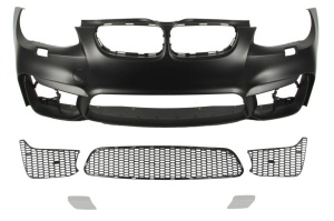 Bara Fata potrivita BMW 3 E92, E93 2010-2013 (fara primer Pachet M, cu grilaje, cu orificii spalator faruri, grund)