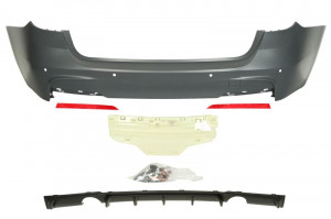 Bara spate M PERFORMANCE, complet, cu locas senzorii parcare, grunduit potrivit BMW 3 F30, F80, 3 F31 Break 2011-2019