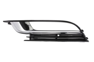 Capac bara fata Stanga cu locas lampa ceata, crom/negru potrivit VW CC B7, PASSAT B6 2008-2016 2012-2016