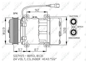 Compresor climatizare RVI PREMIUM 11.1D 01.00- - Img 3