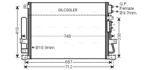 Condensator climatizare (cu uscator) potrivit CHRYSLER 300C; LANCIA THEMA 2.7-6.1 09.04- - Img 3