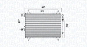 Condensator climatizare (cu uscator) potrivit CITROEN C4, C4 I; PEUGEOT 307 1.4-2.0D 08.00-07.11 - Img 1